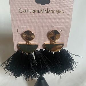 Tassel black earrings